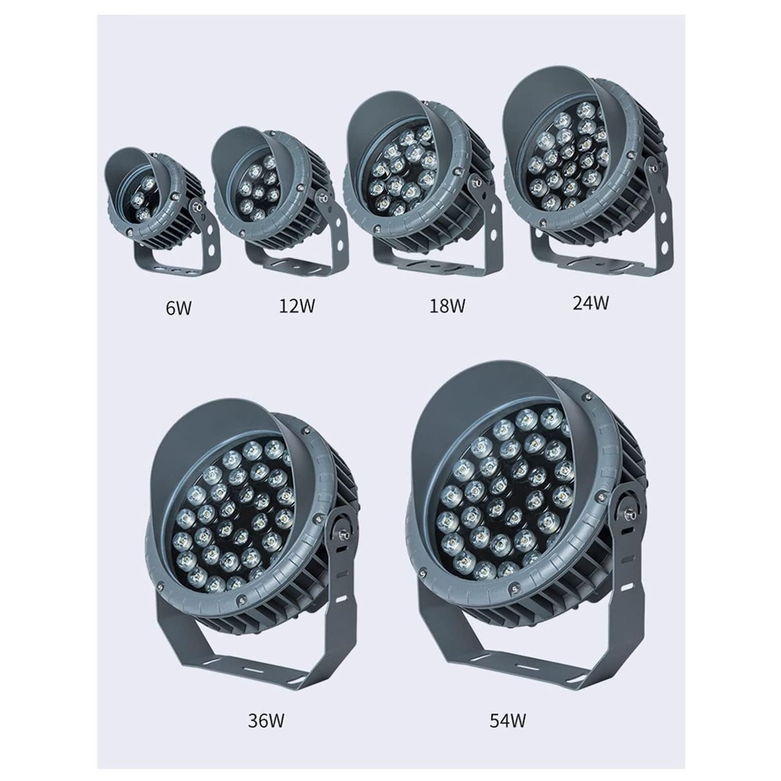 Reflektor obrotowy - wiązka LED 270°, zewnętrzna dekoracyjna okrągła lampa 111-240 V, wodoodporna IP65, oświetlenie drzewa parkowego, do ogrodu, trawnika, podwórka, willi, ścieżki, oświetlenia