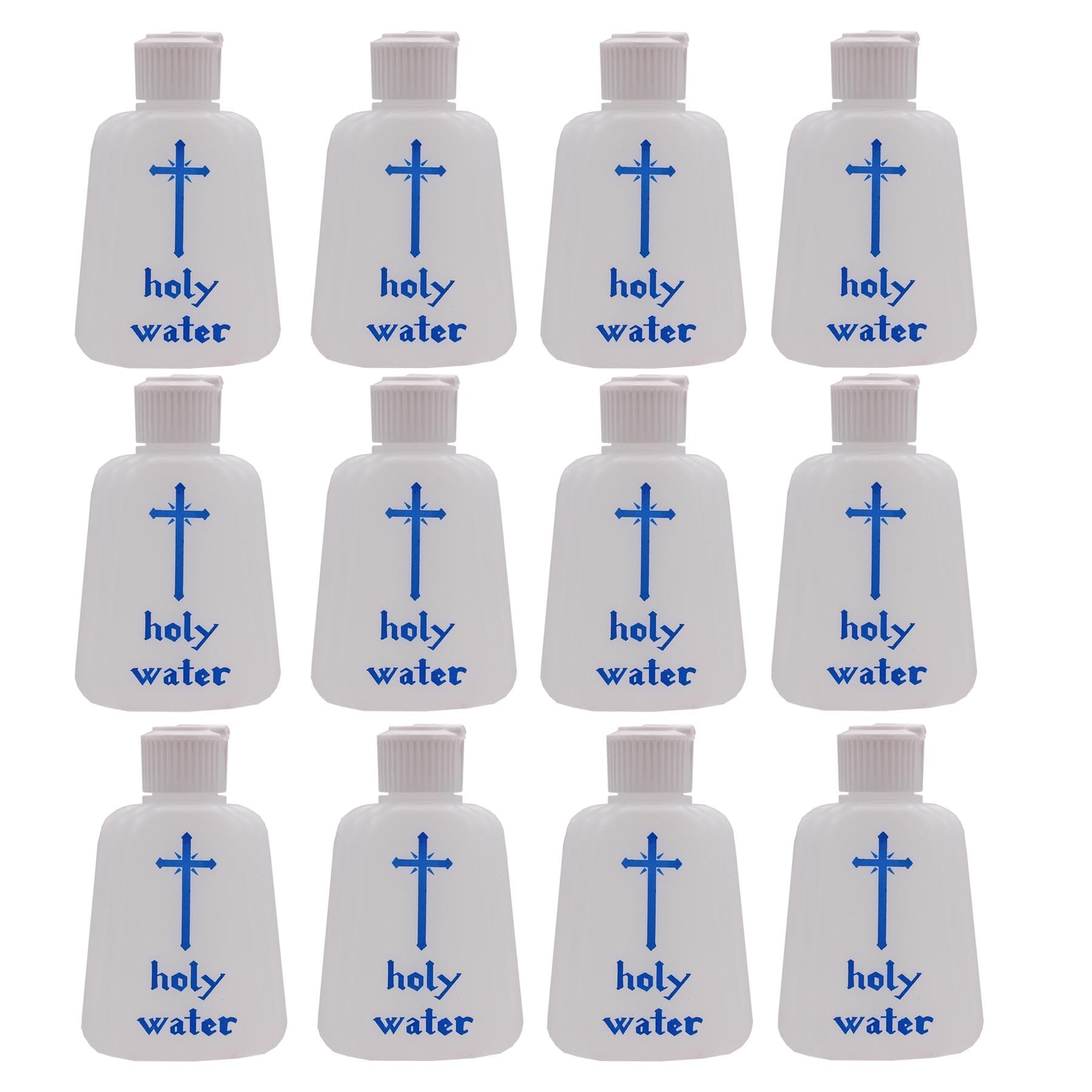 CBC Distributors Holy Water Bottle 150ml Reusable Empty Plastic Dispenser with Easy Flip Sprinkle Top (12)