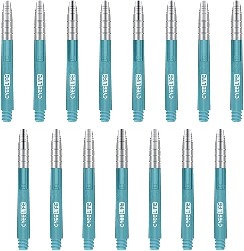 Miniatura 2 de CyeeLife Ejes de dardos transparentes de aluminio y plástico, 15 piezas (5 juegos) 1.378 in1.890 in