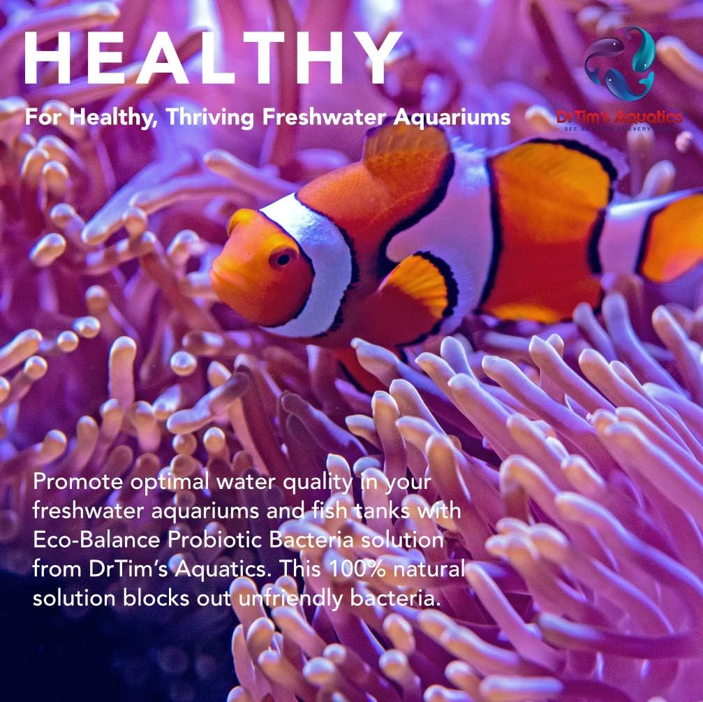 DrTim’s Aquatics Eco-Balance Freshwater – 64 oz – Probiotic System Support – Weekly Maintenance Formula for Balanced Aquariums – Helps Maintain Clarity, Consistent Parameters & Filter Performance