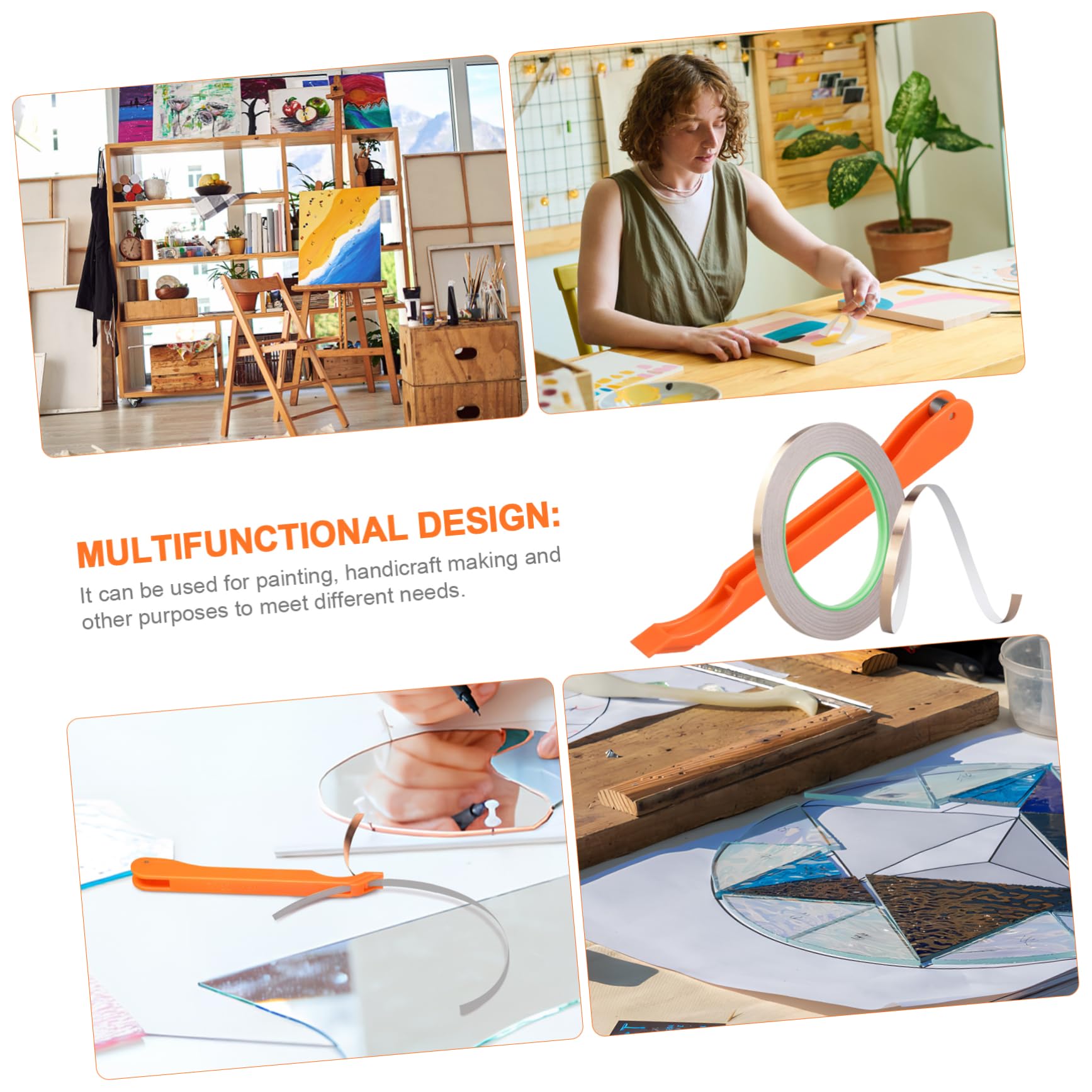 Beatifufu Stained Glass Foil Tool Set Plastic Foiling Tool for Glass Crafting Projects