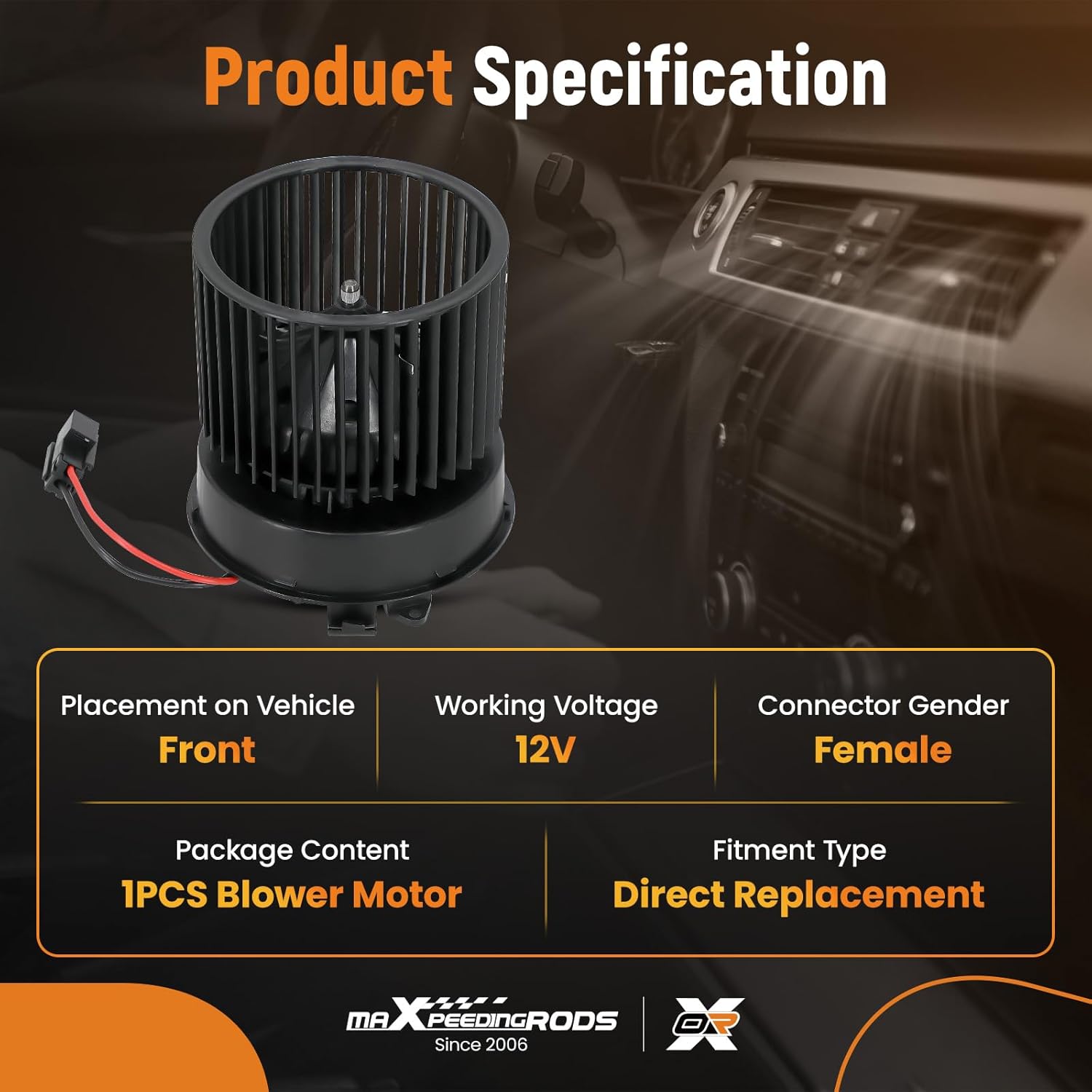maXpeedingrods 700323 AC Heater Blower Motor Fit for Nissan Rogue 2014-2022, Rogue Sport 2017-2022 Replaces# BM10019C, 75041, PM4857