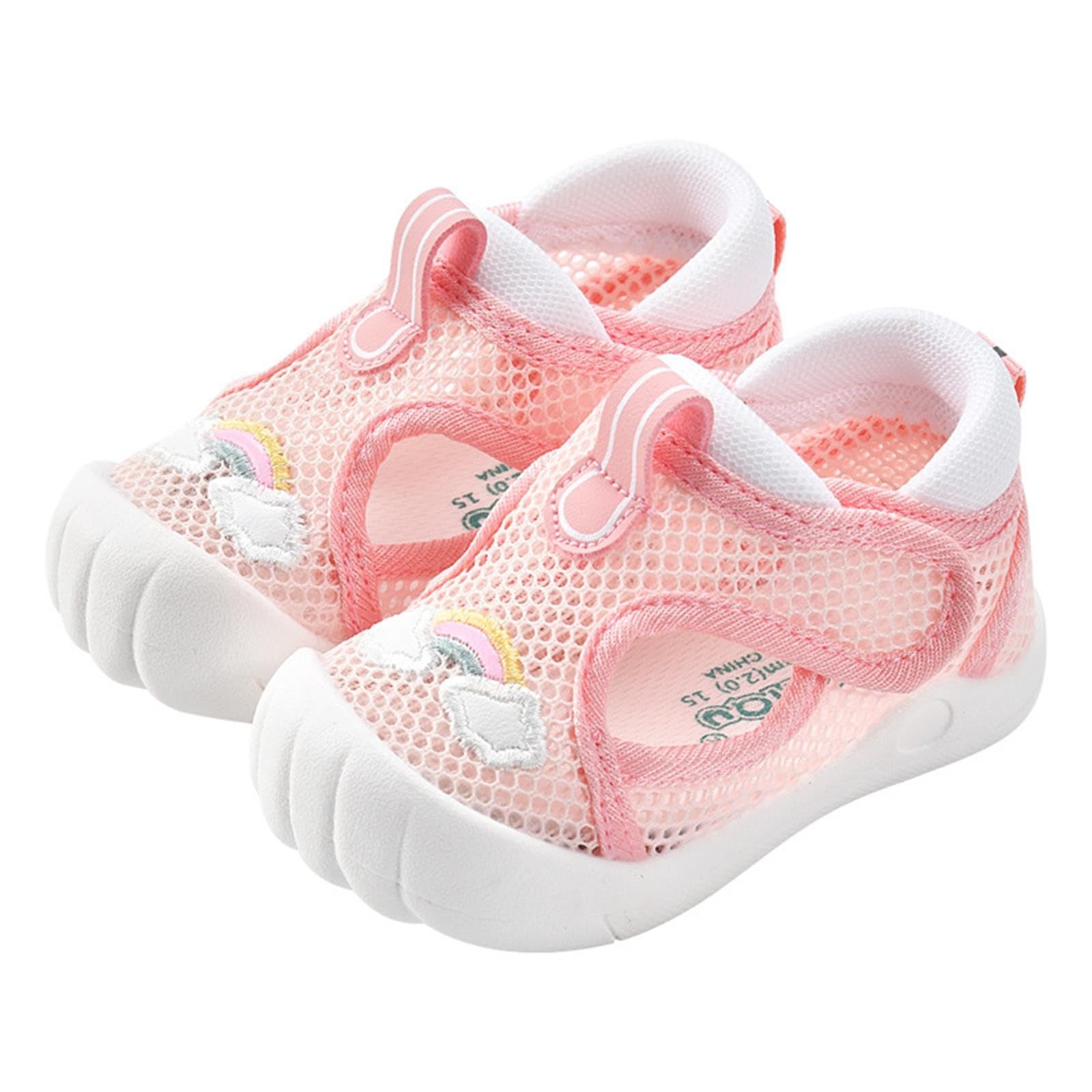 Infant Sandals For Boys And Girls Baby Newborn Summer Sneakers Cute Breathable Net Non Slip Baby Flip Flop Sandals (A, 6.5 Infant)