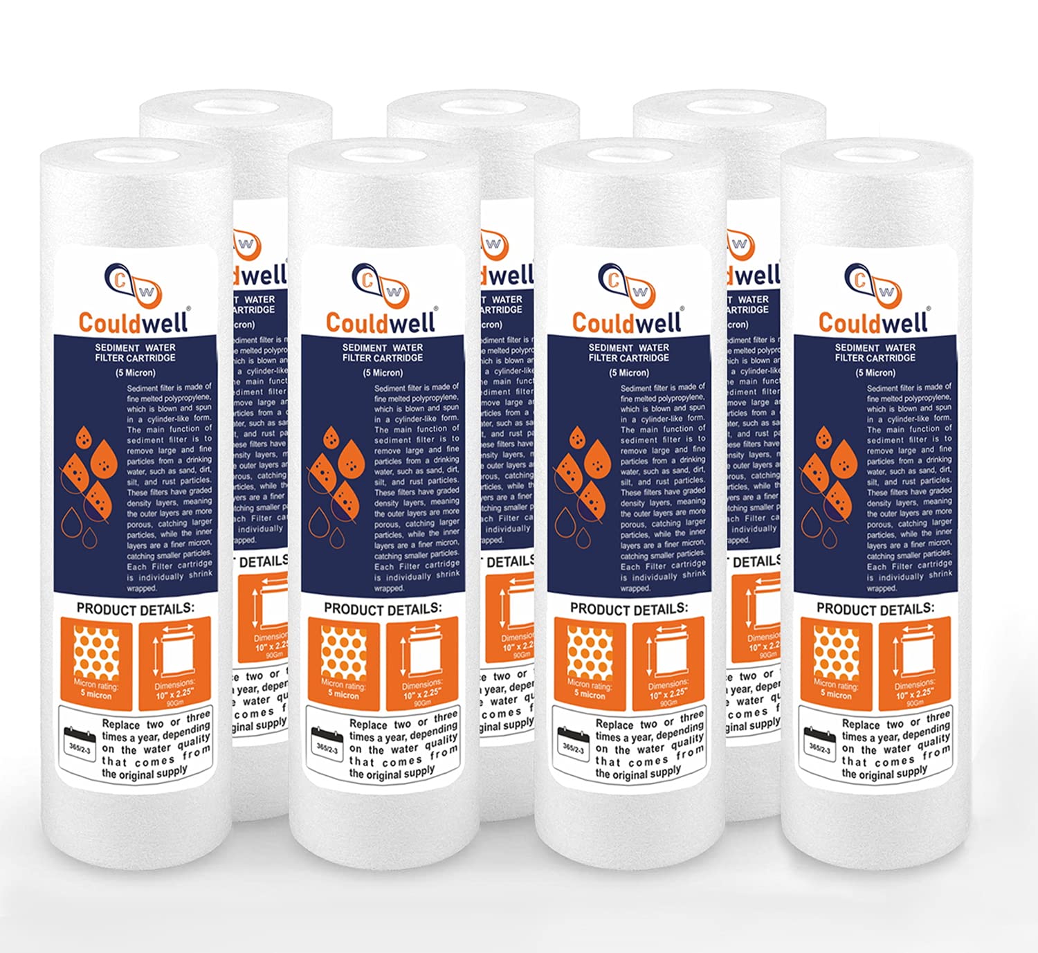 10" Sediment Filter Cartridge - RO Water Purifier Replacement -14 10" Sediment Filter Cartridge - RO Water Purifier Replacement -14