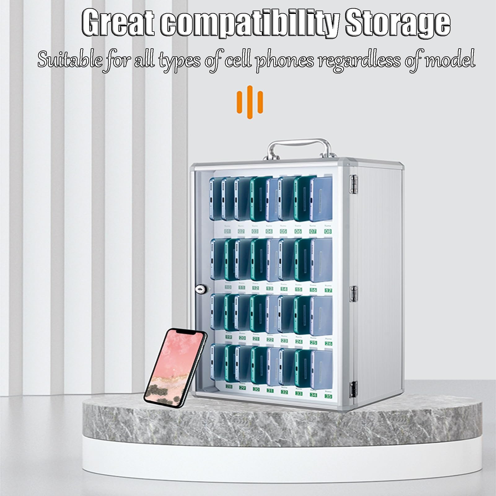 Mobiletto portacellulare da 12/24 slot con serratura(24-bit)