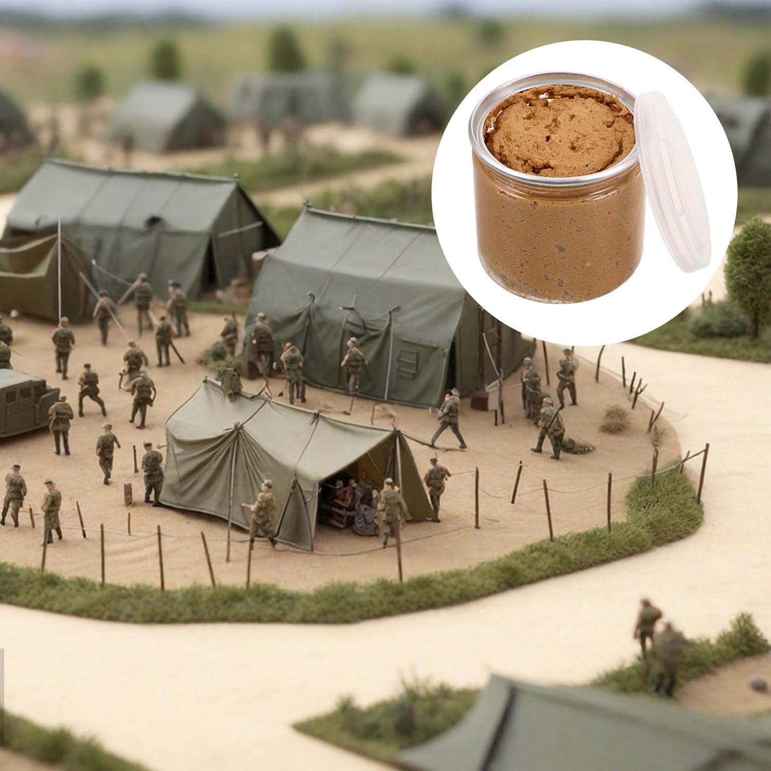 GALPADA Landscape Modeling Mud Terrain Basing Material Micro Landscaping Soil Paste Fake Mud for Wargaming and Diorama Outdoor Scenery in Wilderness Color