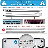 Vista 2 de IBENZER Hexpact AT13-BK - Funda compatible con MacBook Air de 13 pulgadas 2022 2021 2020 M1 A2337 A2179 A1932, funda protectora resistente