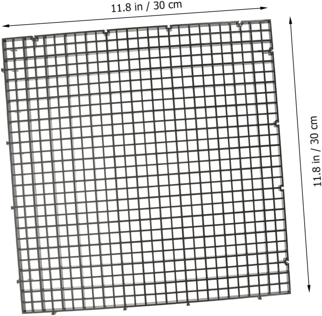 Happyyami 1set Aquarium Divider Partition Nets for Fish Tank Bottom Kit Cups Easy to Cut and Assemble for Fish Isolation and Breeding