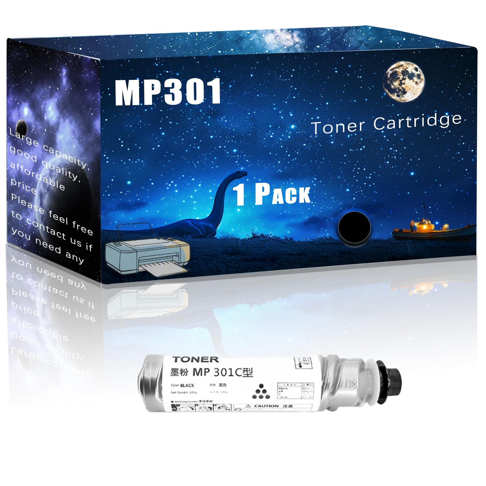 MUCQL MP301 Toner Cartridge Compatible for Ricoh Aficio MP 301SP MP 301SPF Printers,with Chip Large Printing Demands (1 Pack Black)