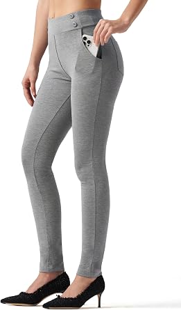 Willit Womens Yoga Dress Pants Skinny Work Slacks Leggings High Waisted Stretch Office Business Casual Pants 27"/28"