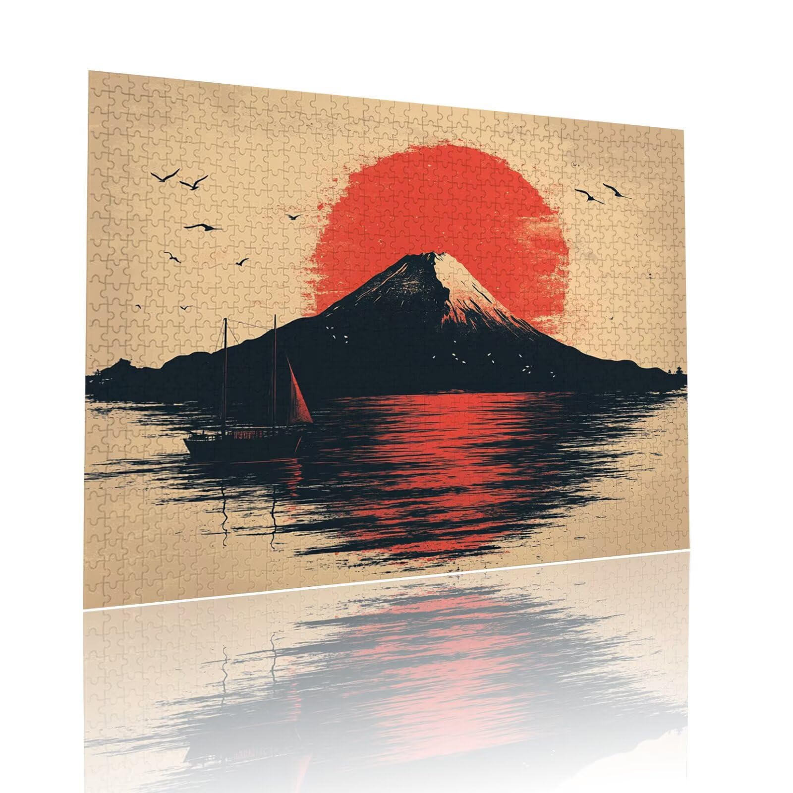 Puzzle Erwachsene 2000 Teile Sonnenuntergang Berg Educa Jigsaw für Kinder ab 8 Jahren Mädchen Jungen, Erwachsene Impossible Klassische Puzzles, Anspruchsvoll Spielspaß, Als Geschenke 70x99cm t-598