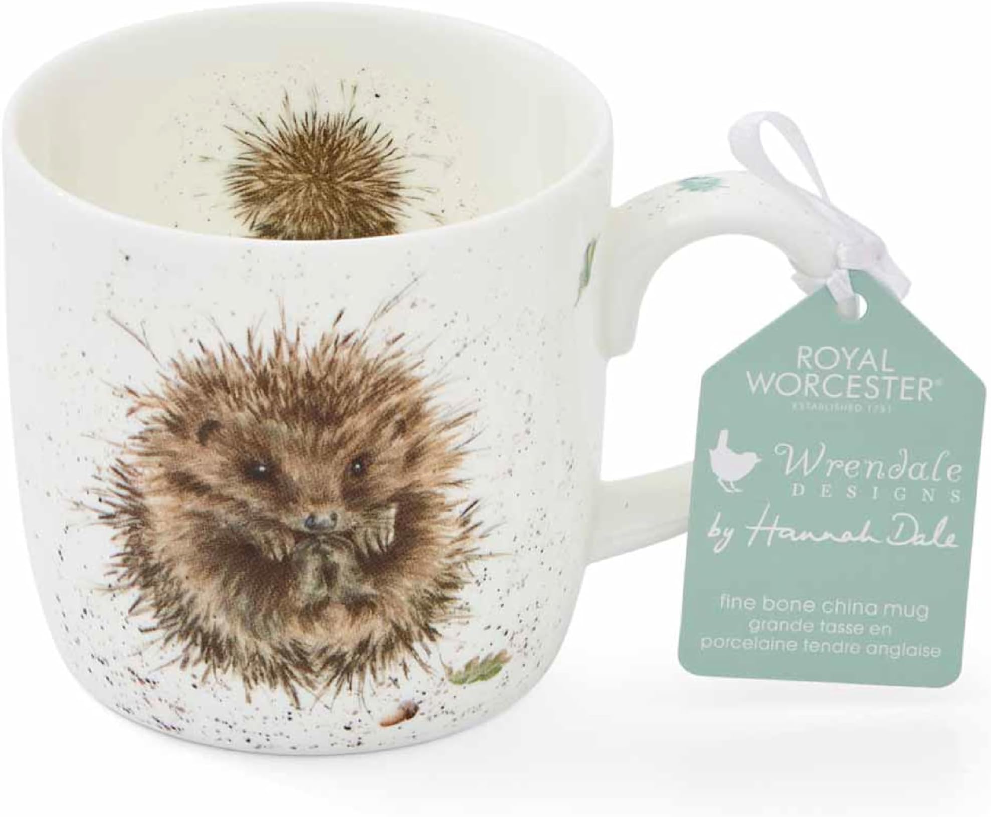 Bone China Wrendale by Royal Worcester Awakening Hedgehog Single Mug (Assorted models), 3 liters