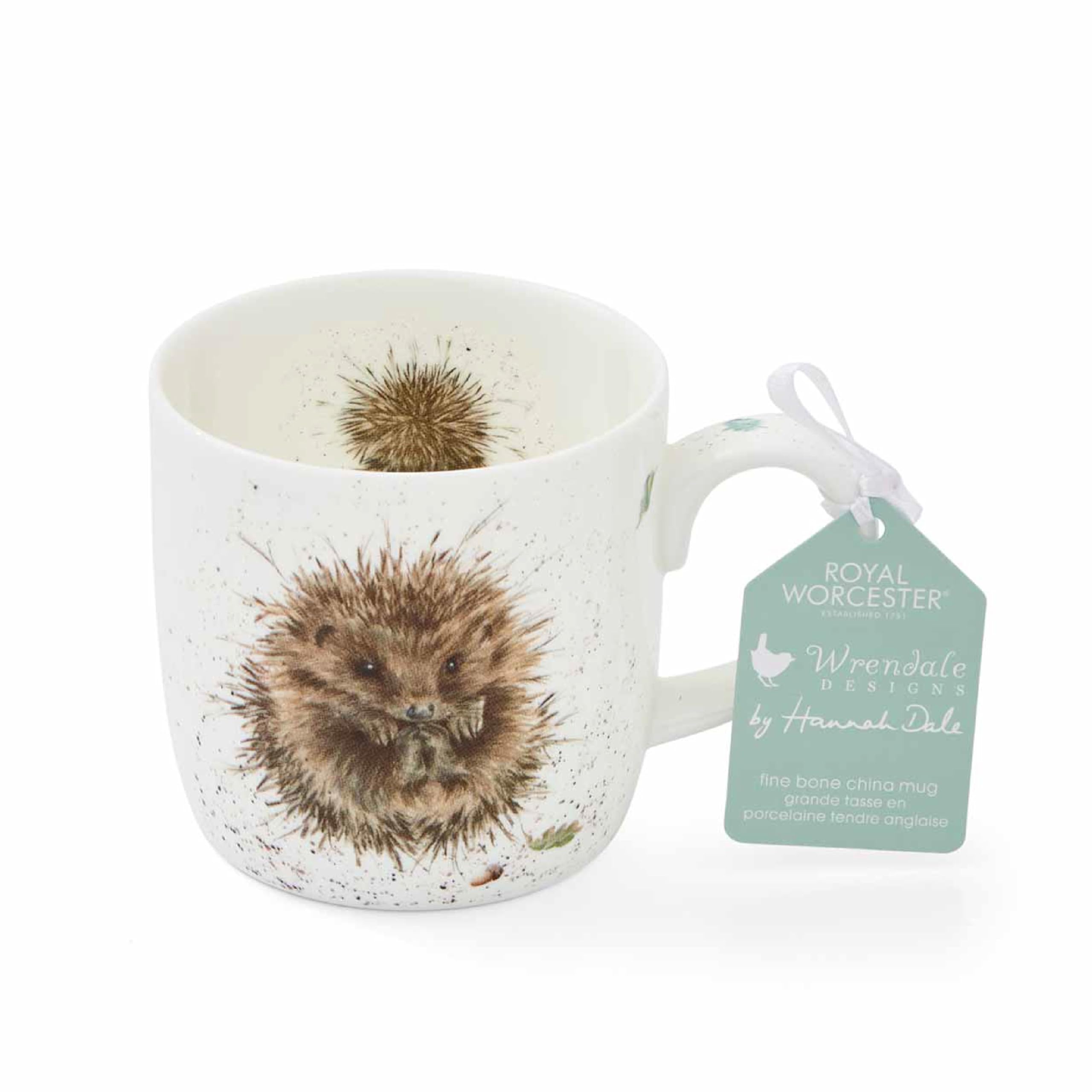 Bone China Wrendale by Royal Worcester Awakening Hedgehog Single Mug (Assorted models), 3 liters