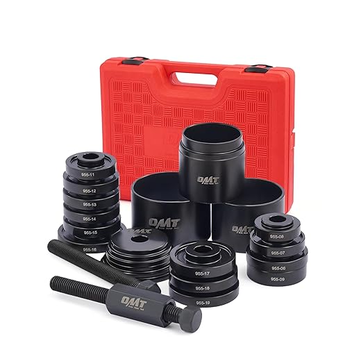 Orion Motor Tech Wheel Bearing Press Kit for Front Wheel Drive Bearing Removal & Installation, 24pc Wheel Bearing Puller Tool Set with Sliding Screws Universal Bushings Sleeves Storage Case