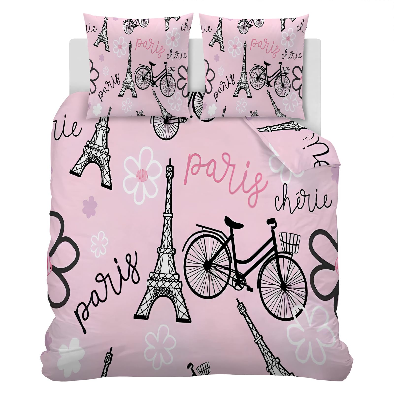 Housse de couette 140x200 fermeture éclair pour lit enfant sans pli