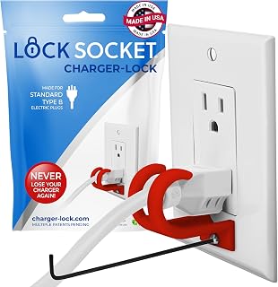 LockSocket 3-Prong Outlet Lock RED - Anti-Theft Security Screw Plug Protector | Child Pet Proof | Fire-Resistant Made in USA