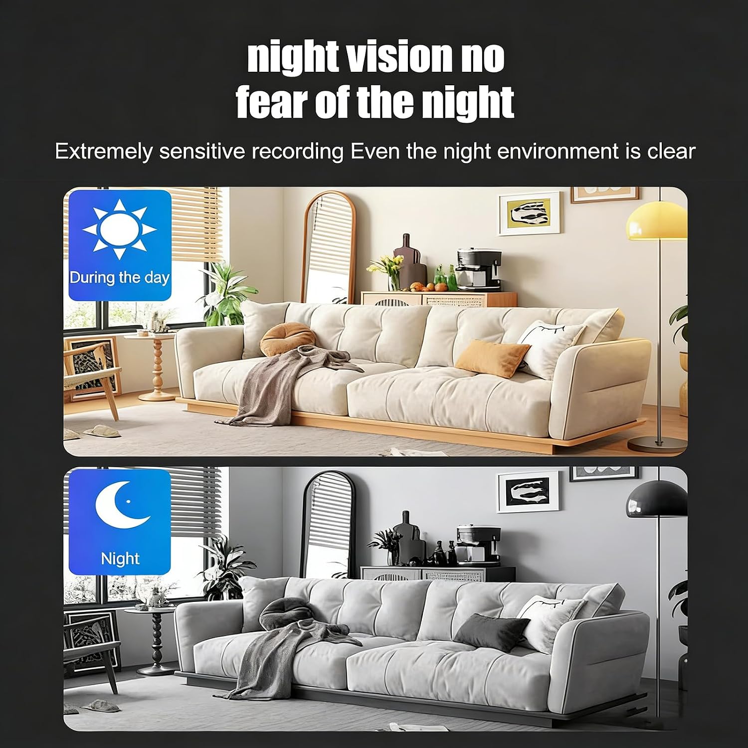 Upgraded Ultra-Invisible No-Plug Camera, Compact Small WiFi Indoor Monitor with App Remote Viewing, HD Night Vision Personal Space Cam, Wireless Indoor Security Camera for Pet/Baby/Nanny (4pcs)