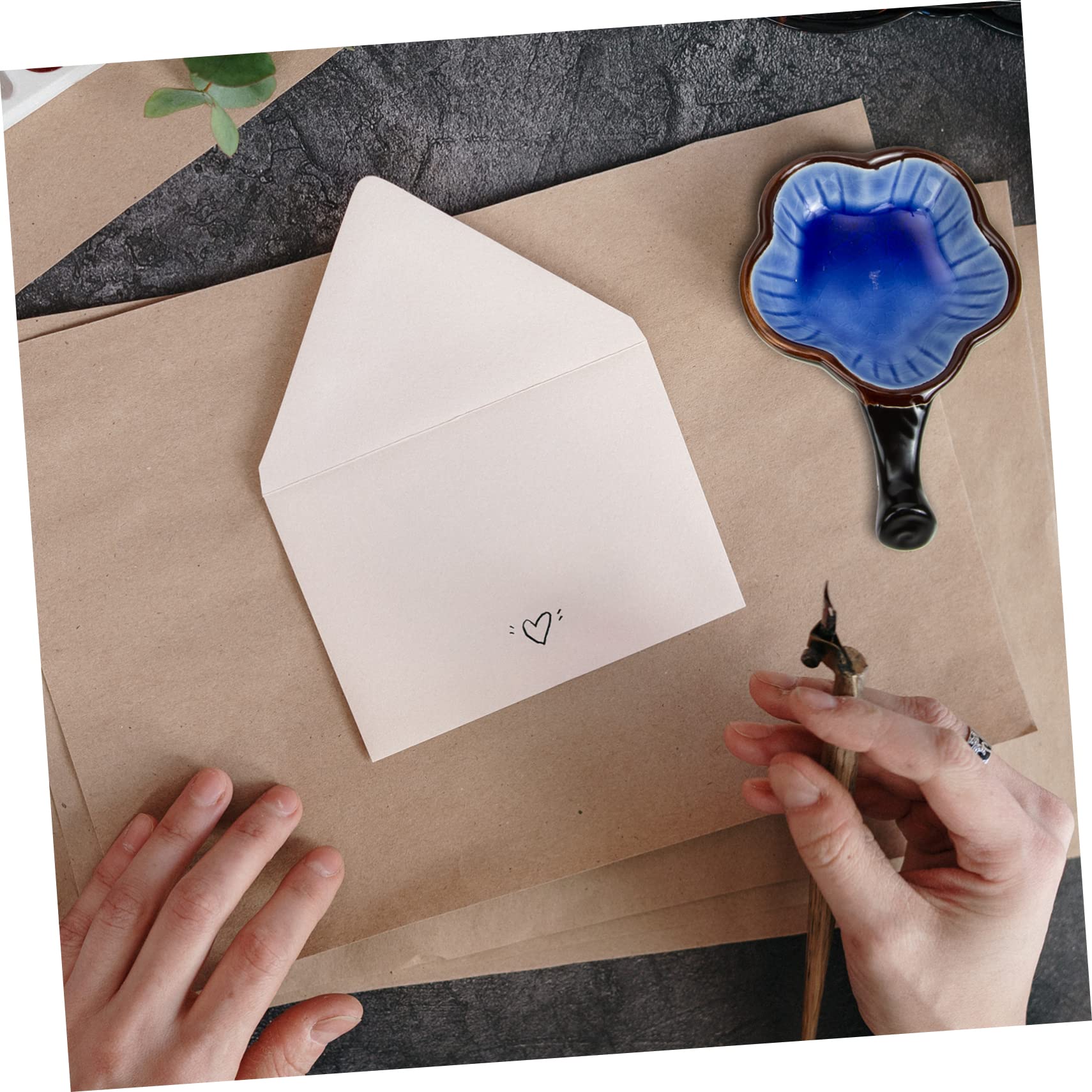 HOMSFOU 6pièces Céramique Gobelet De Lavage pour Pinceaux Récipient à Eau pour Encre Lave-pinceaux Support De Rangement pour Pinceaux