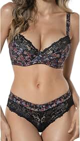 Conjunto Merlot Sutiã e Calcinha Baixa em Microfibra Elástica Poliéster DeMillus Adulto