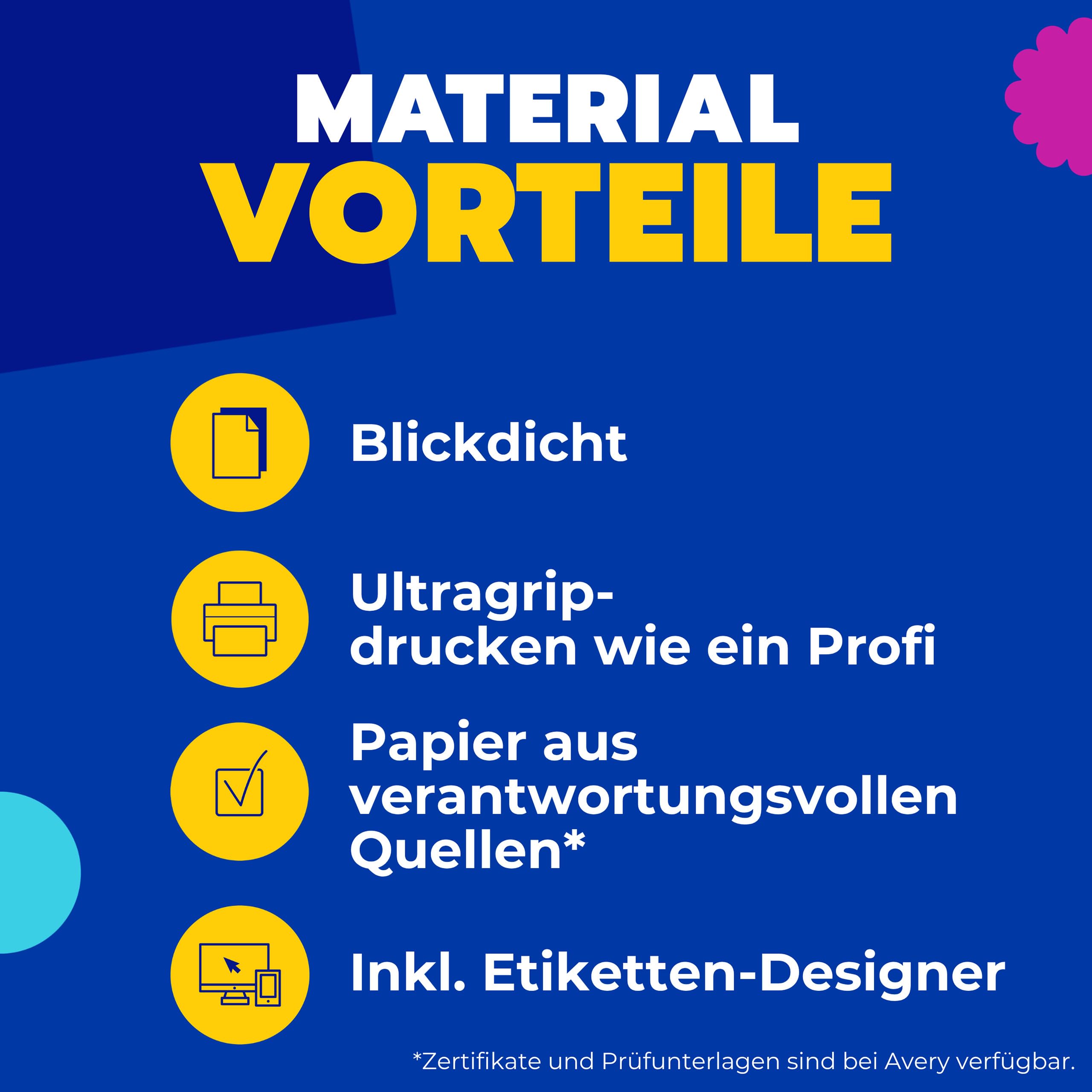 AVERY Zweckform L4768-100 Ordnerrücken Etiketten (400 Rückenschilder mit ultragrip, 61x192 mm auf A4, breit/kurz, selbstklebend, absolut blickdicht, bedruckbare Ordneretiketten) 100 Blatt, grün