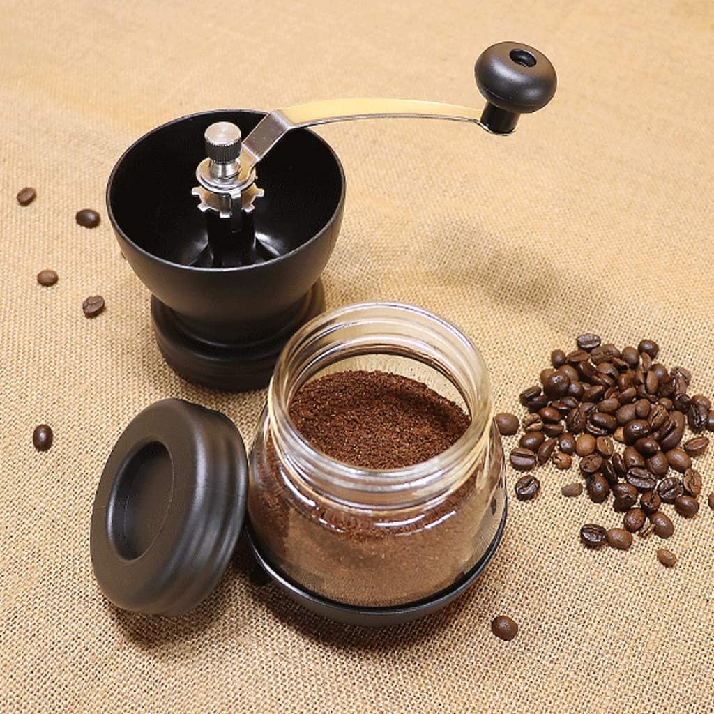 Manual Coffee Grinder, Ceramic Burr Hand Mill, Adjustable for Coarse Grind, for Home and Camping
