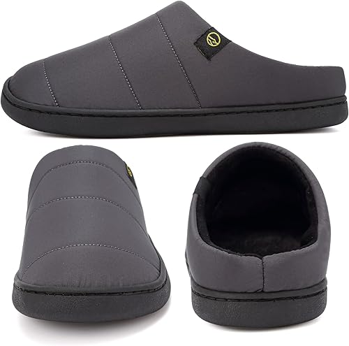 Miniatura 2 de Anproity Pantuflas de espuma viscoelástica para interiores para hombre, con forro polar, cómodas y con puntera cerrada, impermeables,