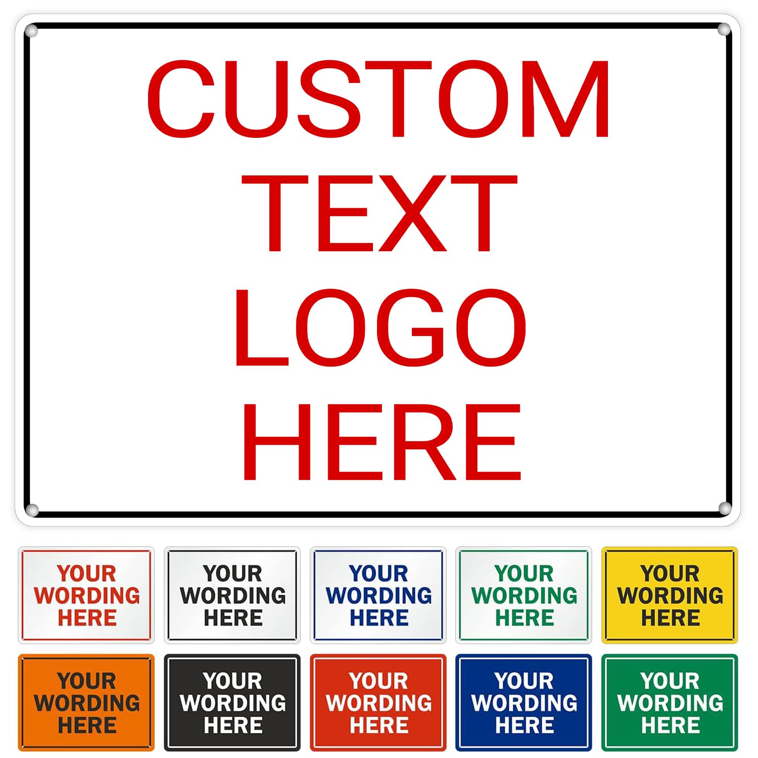 Custom Signs for Outside Business, Reflective Aluminum Metal Sign, Single/Double Sided, Rust Free .040 Aluminum, Fade Resistant, 22x16 Inches