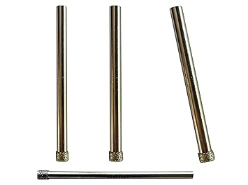 EXCEL IMPEX Glass Metal Drill Bit (3/4/5/6 mm Dia, Metallic) -Set of 4