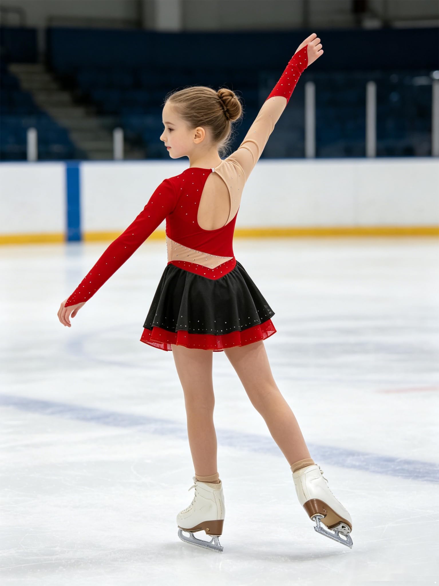 TTAO Bambina Vestito da Pattinaggio Ballo per per Ragazze Danza Ballerina