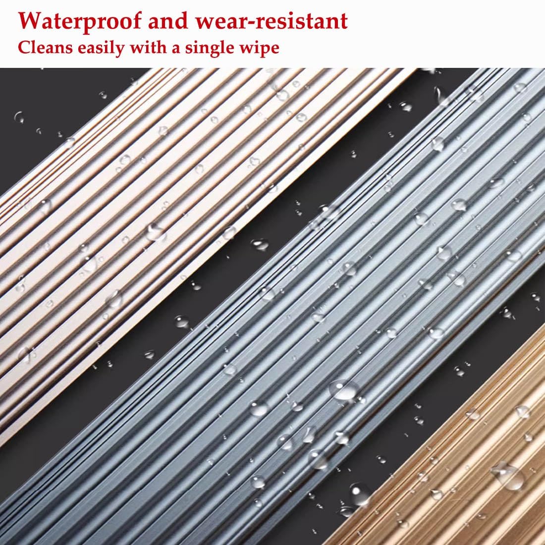 Aluminium-Stufenkantenschutz, rutschfeste Treppenkantenleiste, Treppenstufen, Winkelleiste(Pure black,100cm L)