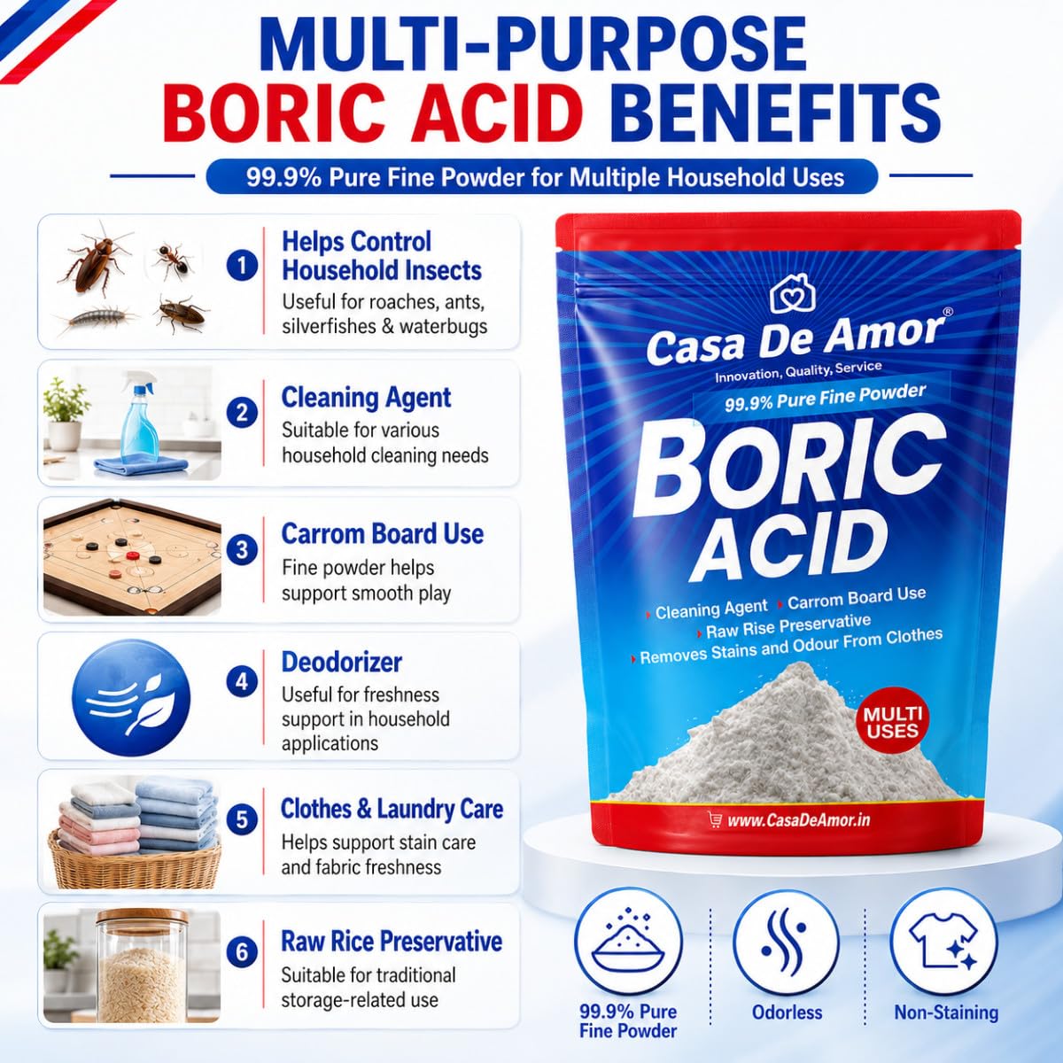 Casa De Amor Boric Acid - Pest Control Powder -6 Casa De Amor Boric Acid - Pest Control Powder -6