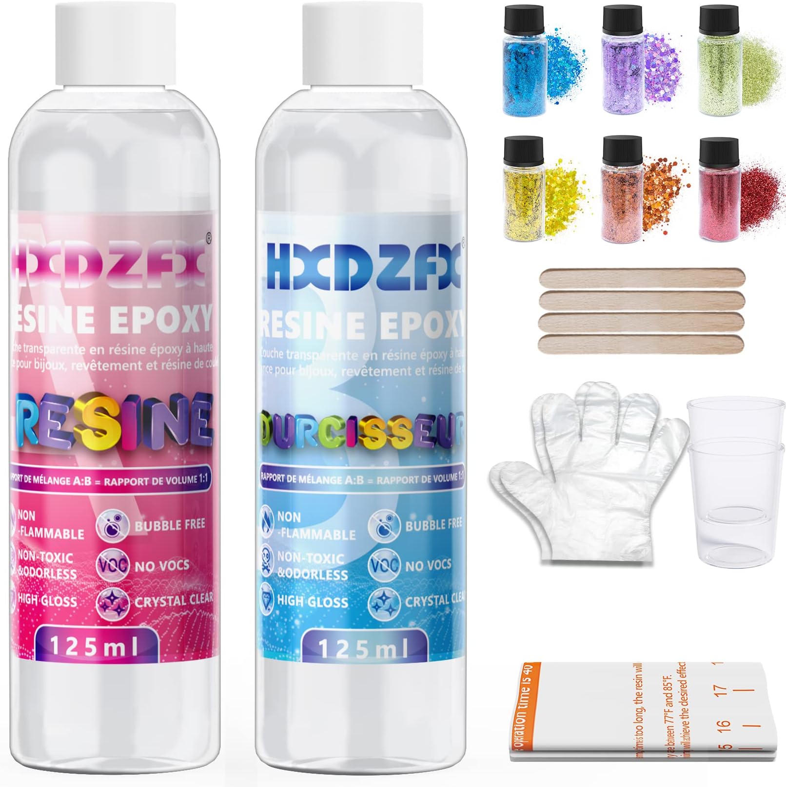 EPODA Epoxidharz 64oz/1.9L Set - Glasklar 1:1 Mischverhältnis