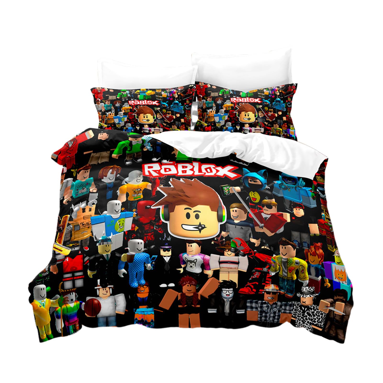 NTGFU 3 PCS Single Bedding Set Duvet Cover & Pillowcases, Soft Microfiber Anime Quilt Cover Set, Warm Breathable Bedding for Kids Teens Adults, Ideal for Home Single Bed Dorm Guest Room(135x200cm) — image 1