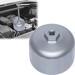 E-cowlboy 86mm 16 Flutes Oil Filter Wrench for Volvo and BMW With Cartridge Style Oil Filter Housing Caps Removal Tool Oil Filter Socket (Silver)