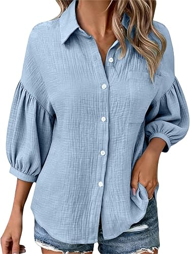 Button Down Shirt for Women Casual Tops for Womens Trendy Lightweight​ Basic Shi