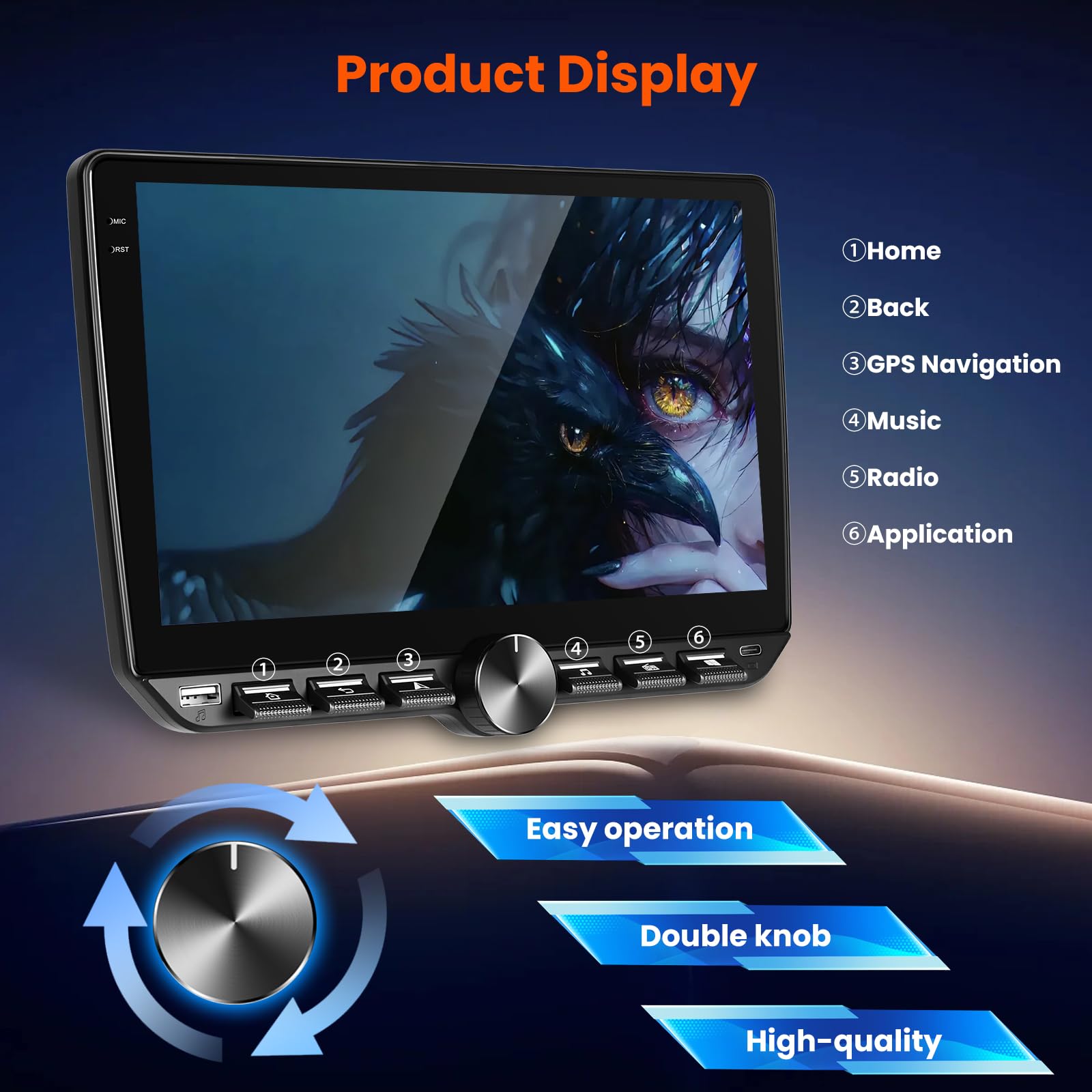 Amazon.com: 4+64G Android 15 Car Stereo with Wireless Carplay