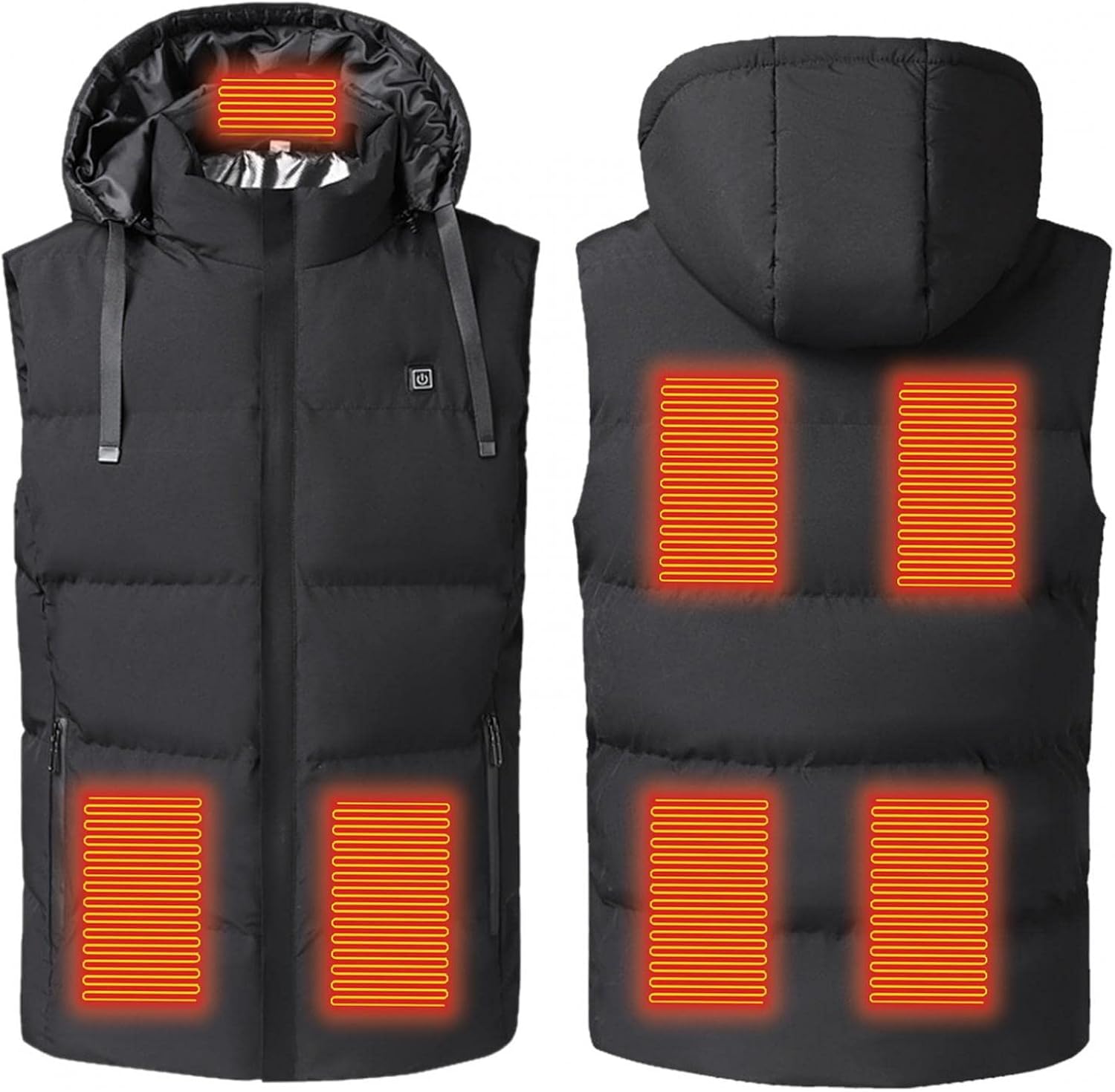 Heated Vest for Men Winter Casual Unisex Lightweight Electric USB Rechargeable Waistcoat for Ski Hunting Hiking : Clothing, Shoes & Jewelry