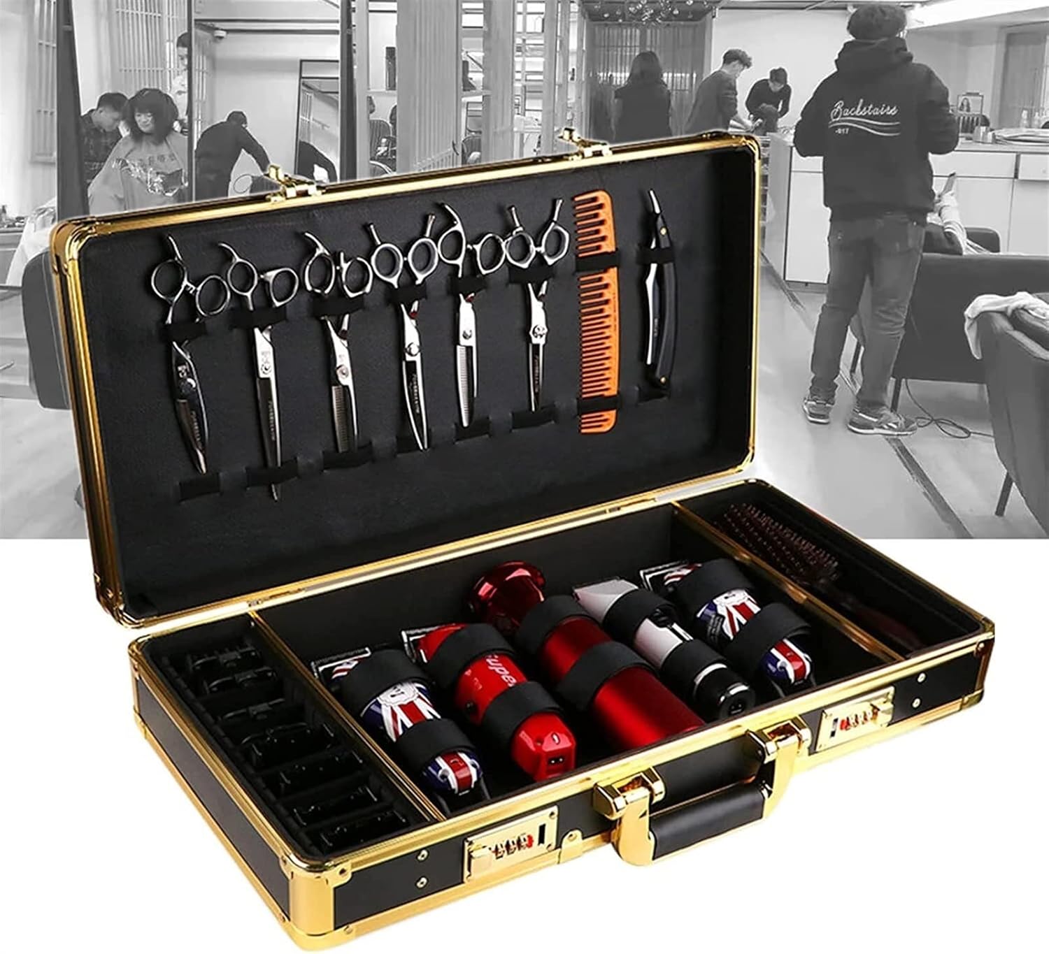 Barber Case Professional Barber Kit For Barber, Portable Barber Travel Carrying Case