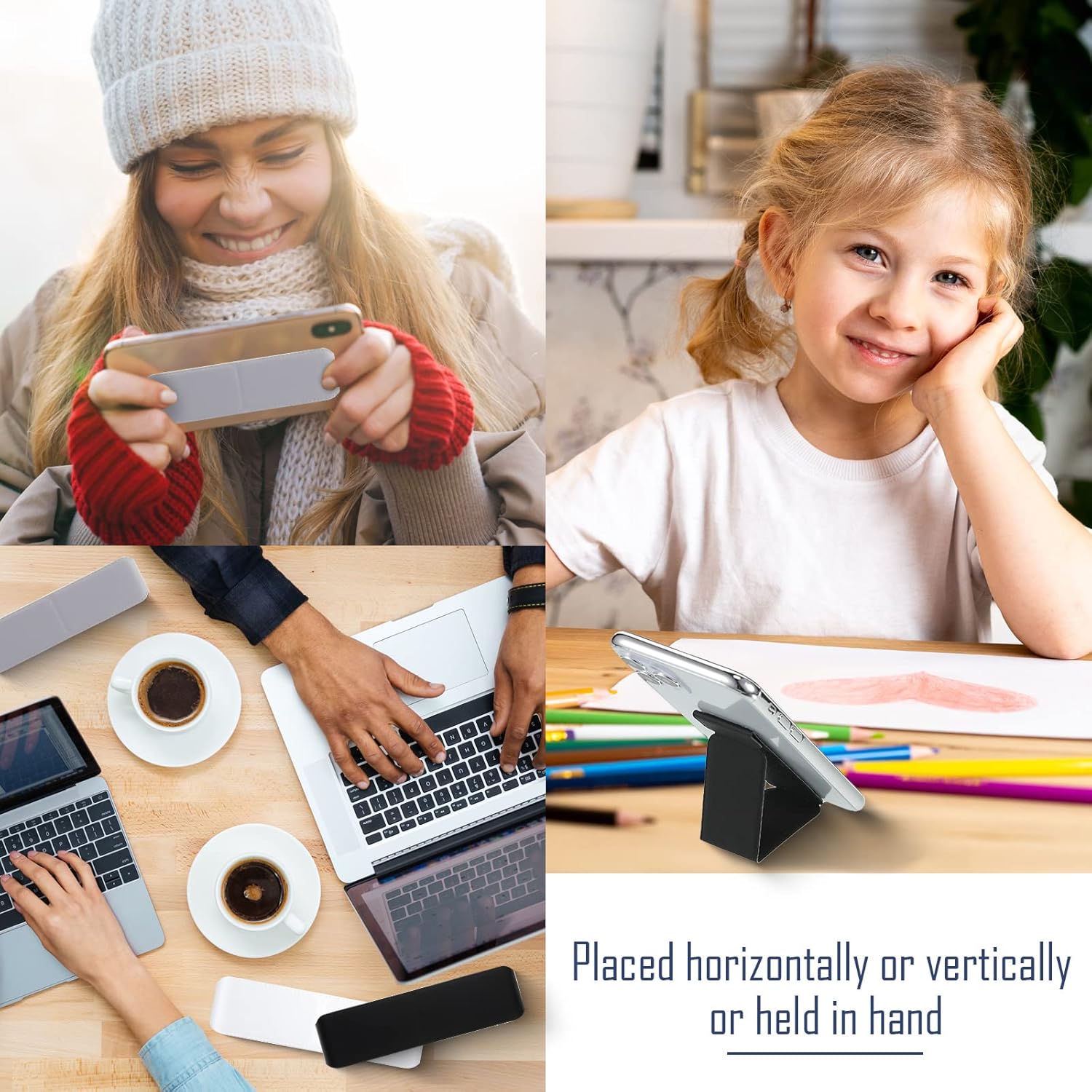 3 قطع حامل قبضة اصبع للجوال قابل للطي بين قوسين ملحق لاصق مسند... - view 7