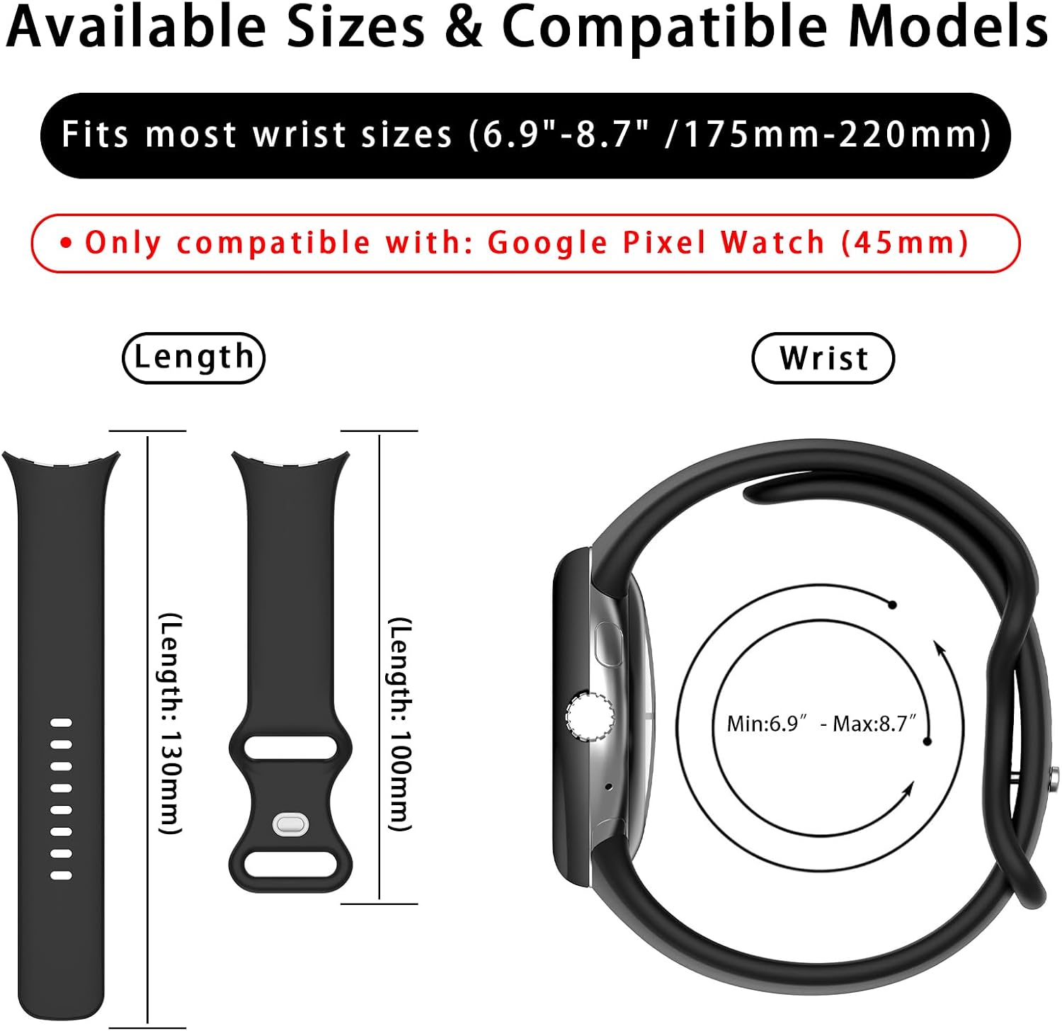 Bands Compatible with Google Pixel Watch 3/4/5 (45mm) Band image 2