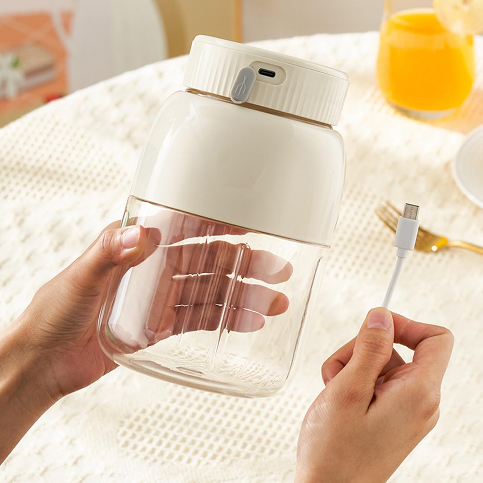 Batidora De Alimentos - Vasos Mezcladores Portátiles,Mezcladora Eléctrica Manual Multifuncional Para Excursionismo Viajes Preparación De Comidas Deporte Acampada Zumos Bebidas Frutales Caseras