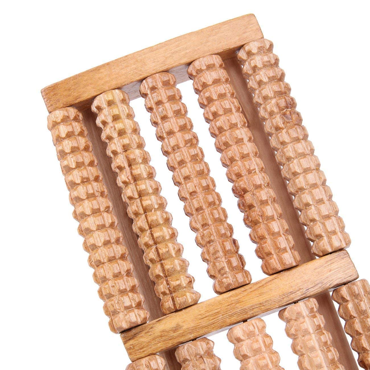 PERPART Wooden Roller Foot Massager Body Stress Buster & Acupressure Point Device Relaxation Health Care Product Foot Massager and Legs Pain Relief Massager 3