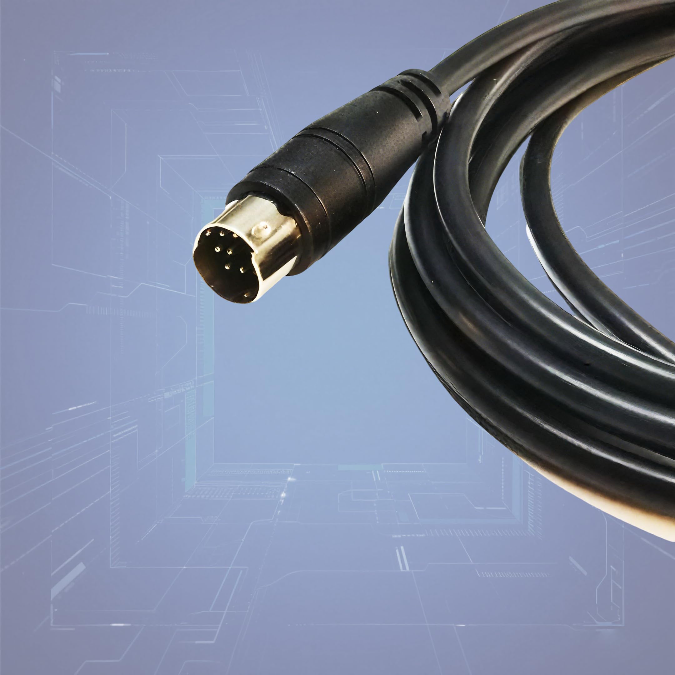 Xiusiyt CP2102 USB RS232 to 6-pin Mini Din Communication Cable RS232 Serial Control Download Cable for LS XGB XBM XBC PLC to PC,1.8m/5.9ft