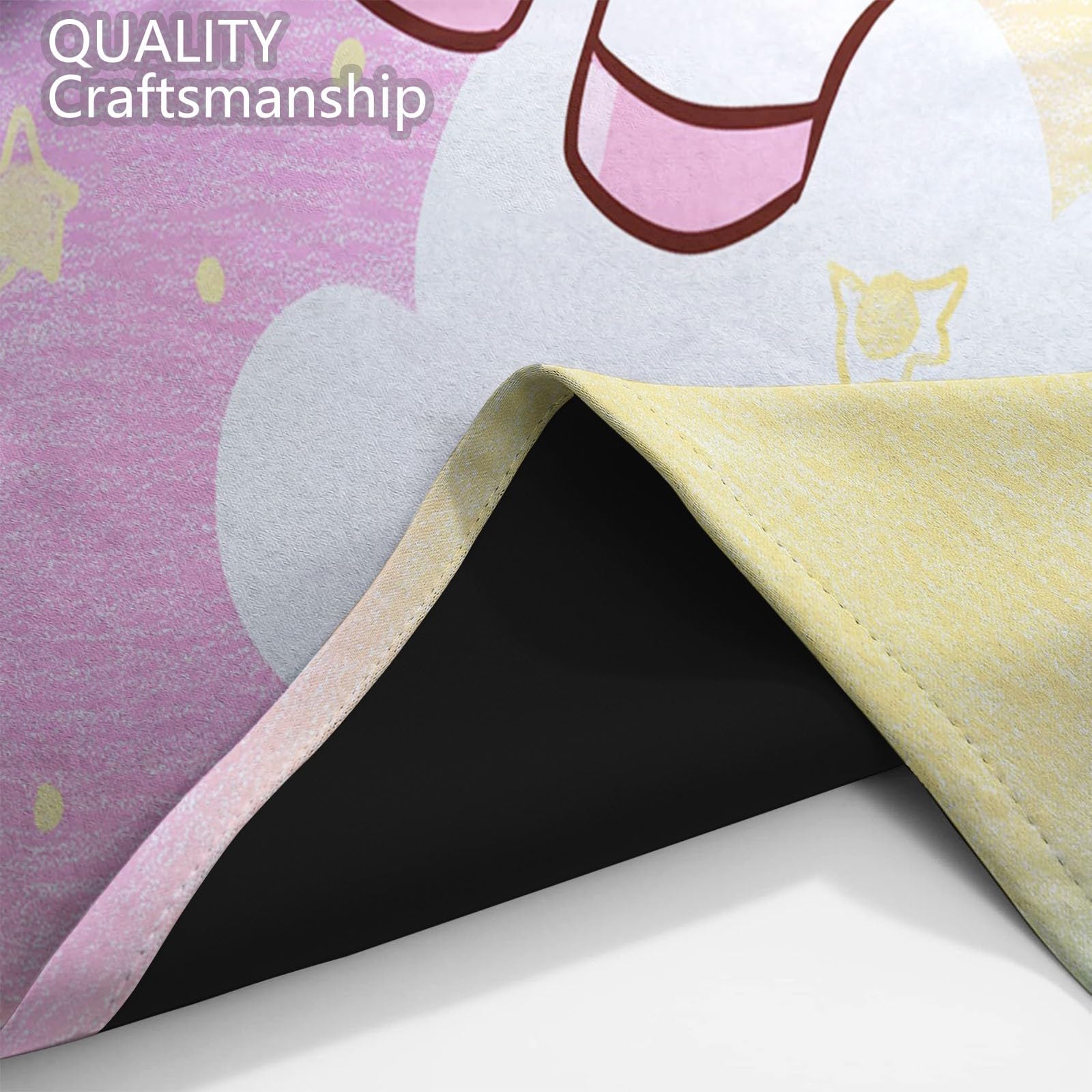 Lot de 2 Rideaux Occultants - 3D Licorne Arc En Ciel Mignonne Nébuleuse Rideau De Fenêtre Isolant Thermique Phonique en Polyester pour Chambre d'enfant Salon Maison Bureau Décoration 110 x 215 cm