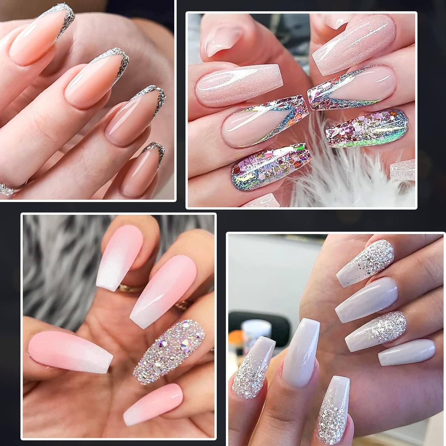 krofaue Full Cover Coffin Nail Tips,240Pcs Full Matte Coffin Shaped Nails Medium Length Coffin Nails Full Cover Ballerina Nail Tips for Acrylic Nails with Box,15 Sizes : Beauty & Personal Care