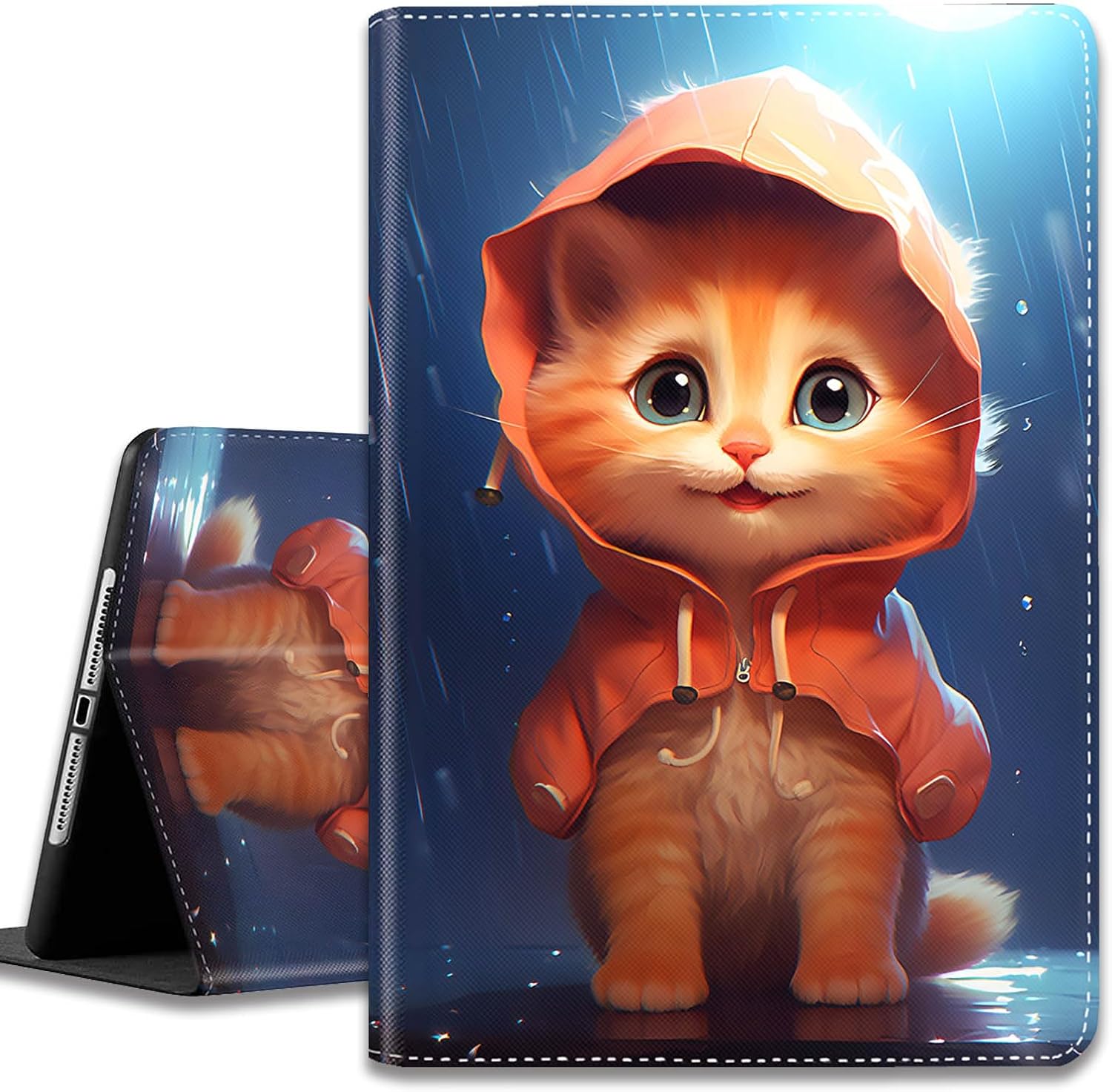 Case for iPad (A16) 11th Generation 11 Inch 2025 / iPad 10th Generation 10.9 Inch 2022, Ultra-Thin Multi-Angle Protective Cover, with Auto Sleep/Wake, Funny Cute Cats
