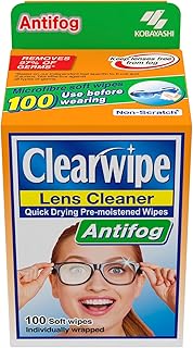 Clearwipe Anti-Fog Lens Cleaner (5 x 20p) - 100 Wipes - Effective Streak-Free Cleaning with Anti-fog for Glasses & Lenses