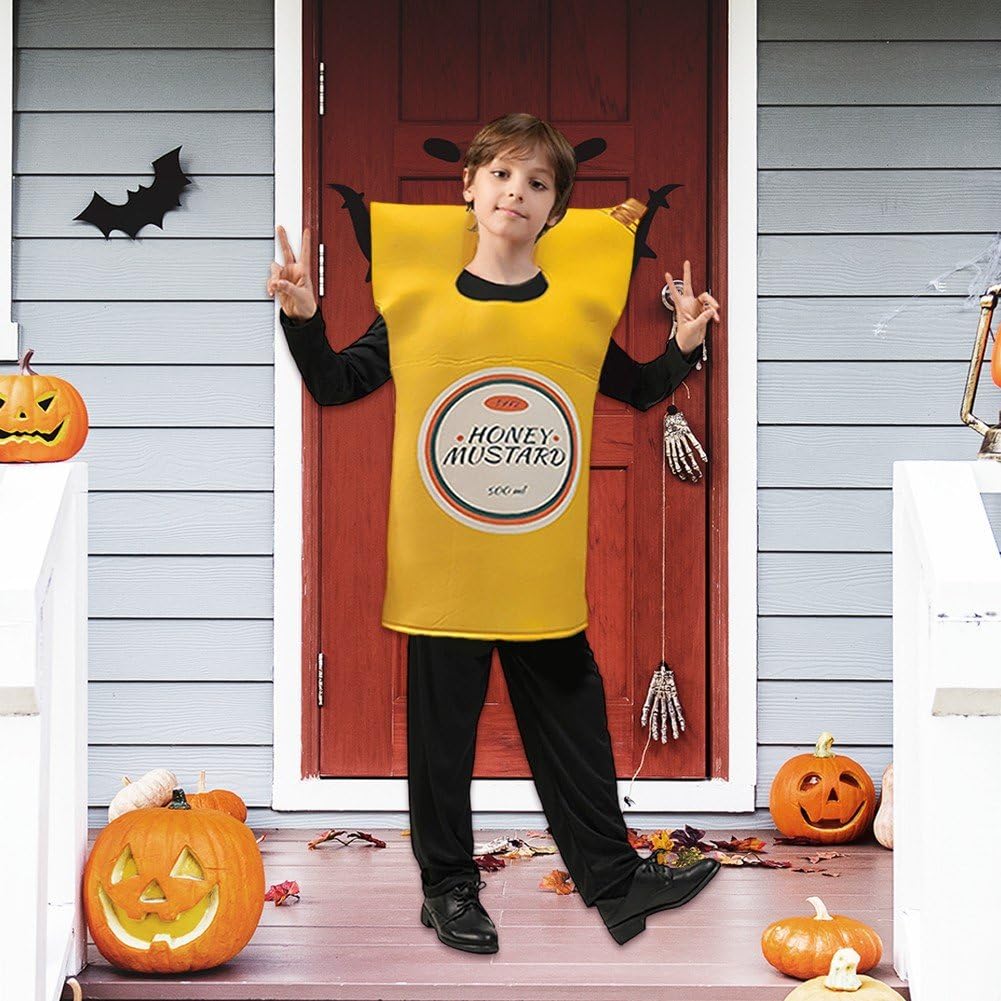 Zabawny kostium z sosem musztardowym ATO na Halloween, ubrania do odgrywania ról, kostium cosplay dla chłopca dziewczynki