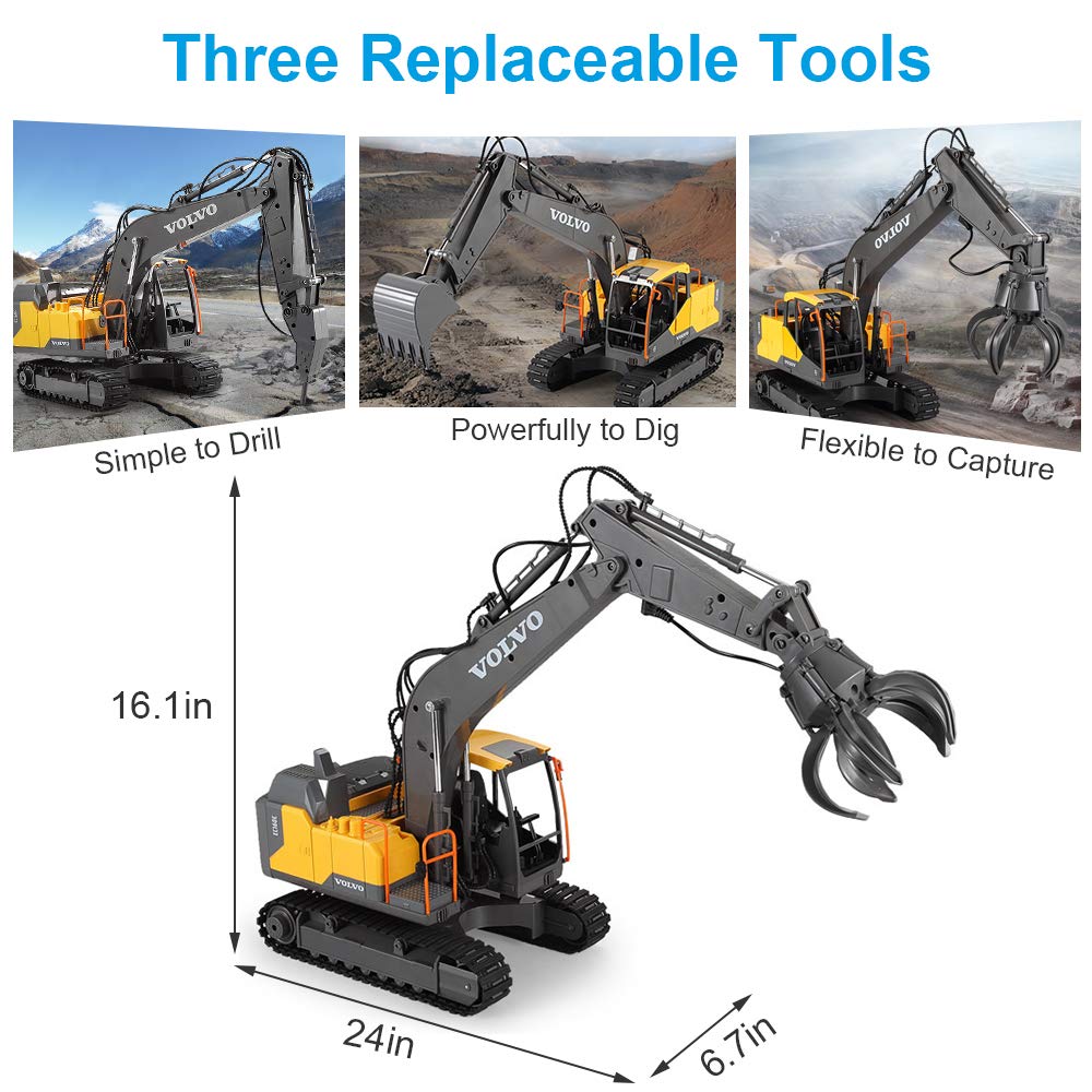 Buy Mostop Remote Control Excavator 1/16 Scale 3 in 1 Shovel Loader RC