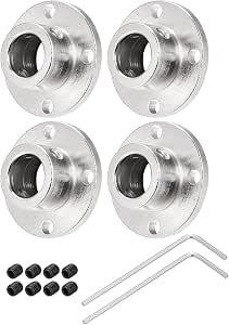 Sourcing Map Coupleur Arbre Rigide 5mm à 12mm - Lot 2pcs Accouplement Moteur Aluminium L25xD20